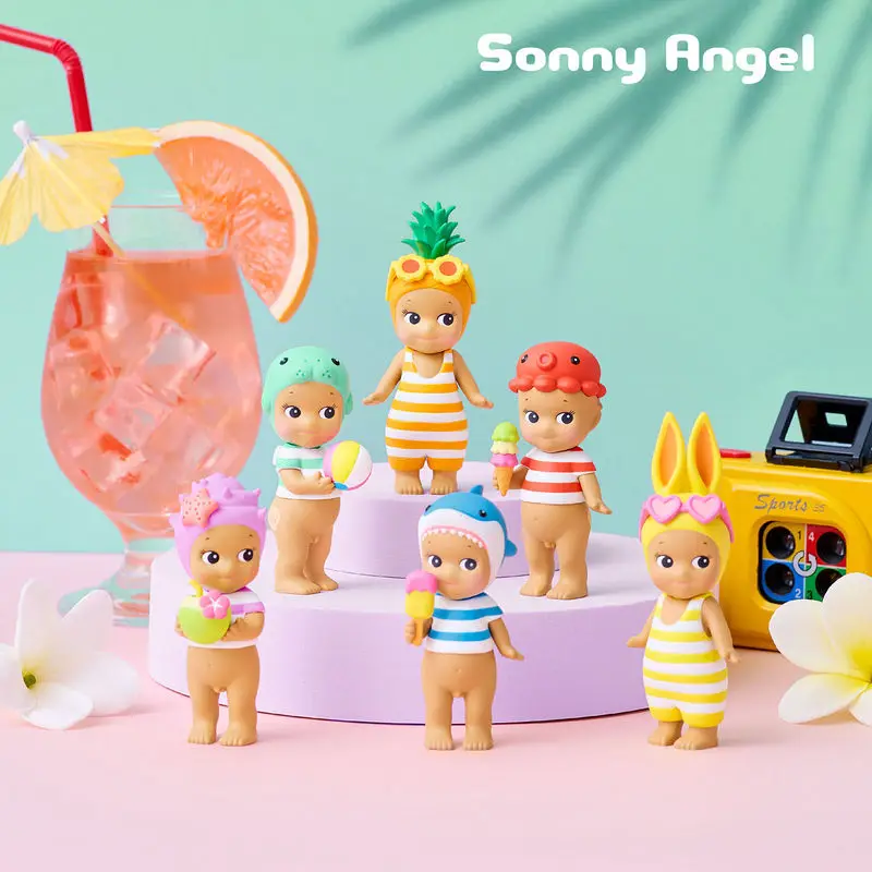 

Sonny Angel Summer Vacation Series Tanned Mini Doll New Blind Box Figurine Car Dashboard Desktop Collectible Fans Girls Gifts