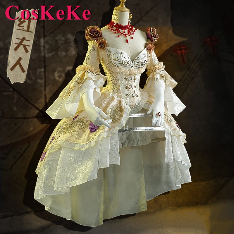 CosKeKe Mary Cosplay Game Identity V Costume Bloody Queen Blood Feast Gorgeous Lolita Dress Halloween Party Role Play Clothing