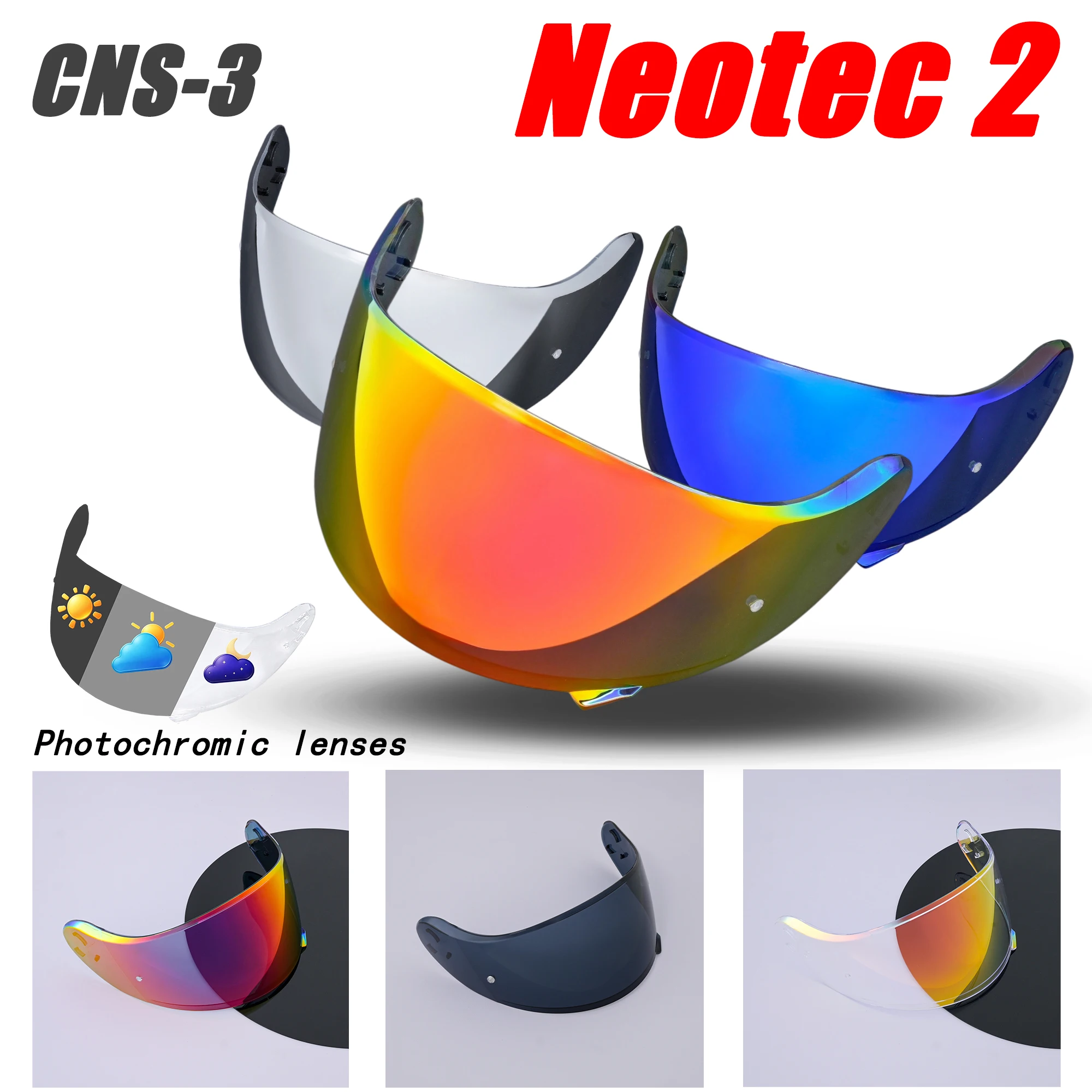 Neotec 2 CNS-3  Visor for Shoei Visera Casco Moto Visor Neotec2 Helmet Visors UV Protection