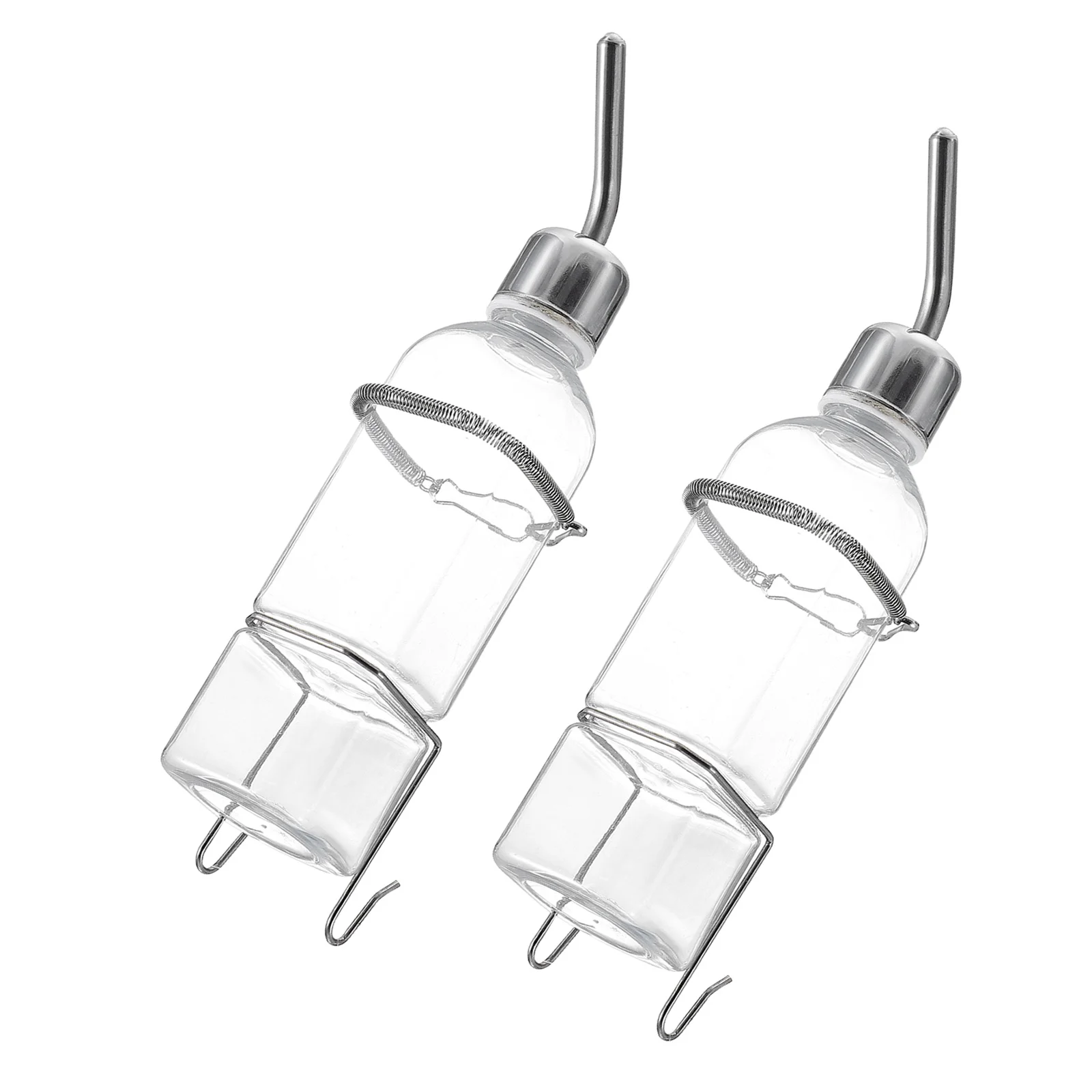 2 قطعة تغذية مياه الحيوانات الأليفة قسط البلاستيك مانعة للتسرب تصميم معلق ل أرنب الأرنب الهامستر الحيوانات الأليفة الصغيرة شرب زجاجة