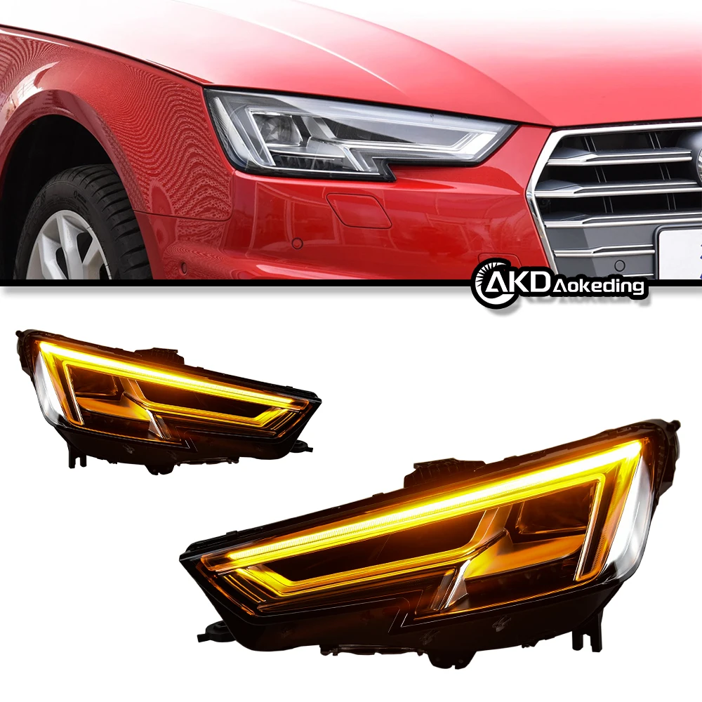 Auto Parts Headlights For Audi A4 A4L 2017-2019 B9 latest Styling LED Daytime Lights Dual Projector Car Accesorios Modified