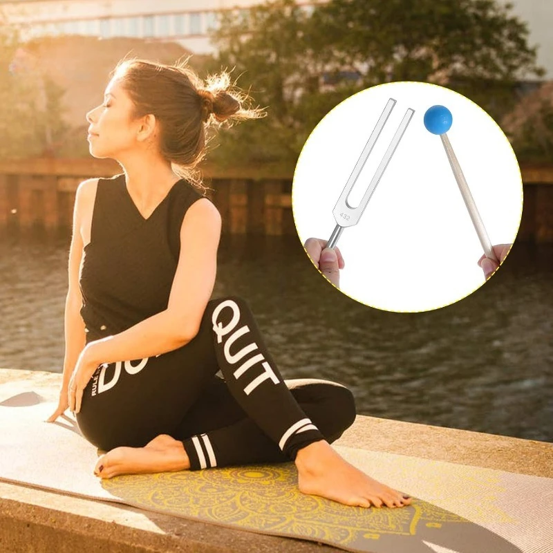 Aluminium Alloy Tuning Fork 432 Hz Healing Chakra Sound Therapy Tuning Forks Yoga Meditation Musical Percussion Instruments