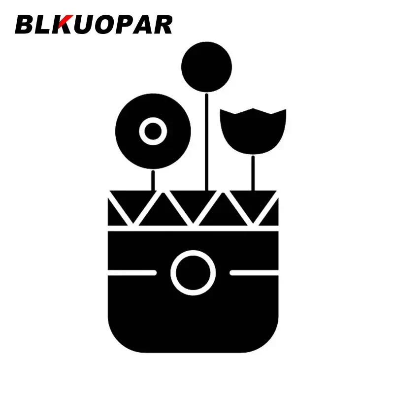BLKUOPAR-pegatinas de flores Bloom Black Concept para coche, calcomanías de Anime, oclusión, protector solar, casco, monopatín, decoración de vehículo