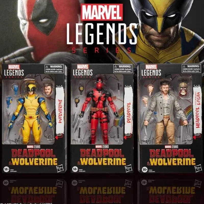 Original marvel anime figura deadpool 3 série deadpool e wolverine 6-Polegada logan figura de ação brinquedos colecionáveis presente de natal