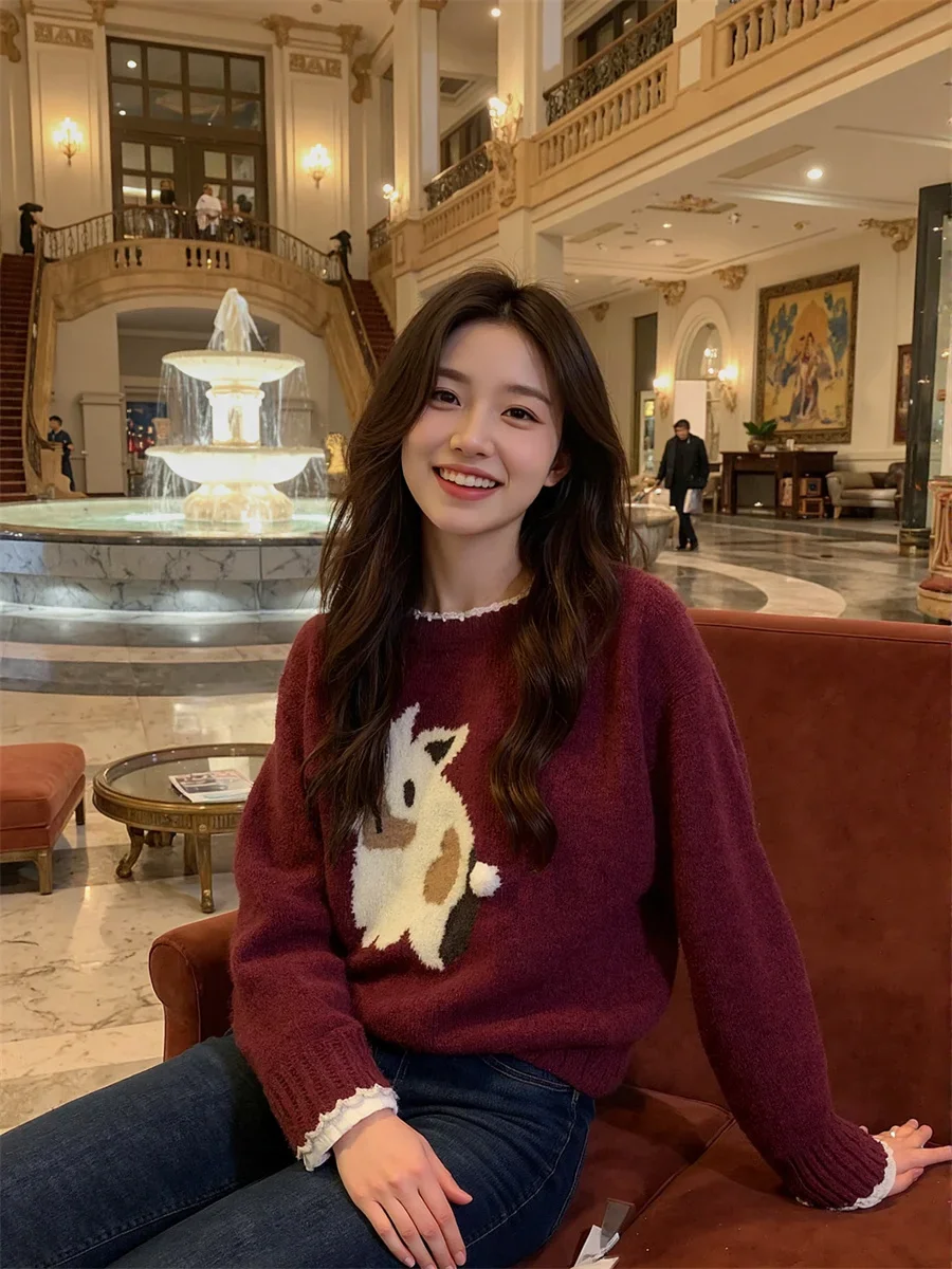 

Pullovers Women Asymmetric Design Fashion Trendy Unique Style Knitted Sweater Simple Casual Streetwear Youth Ladies Chic Top