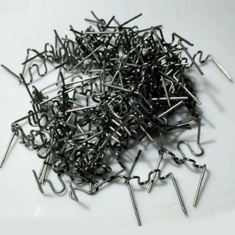 400pcs Hot Stapler Staples For Plastic Welder Tool Car Damaged Bumper Repair Kit Wave Staples Silver For Hot Plastic Repair