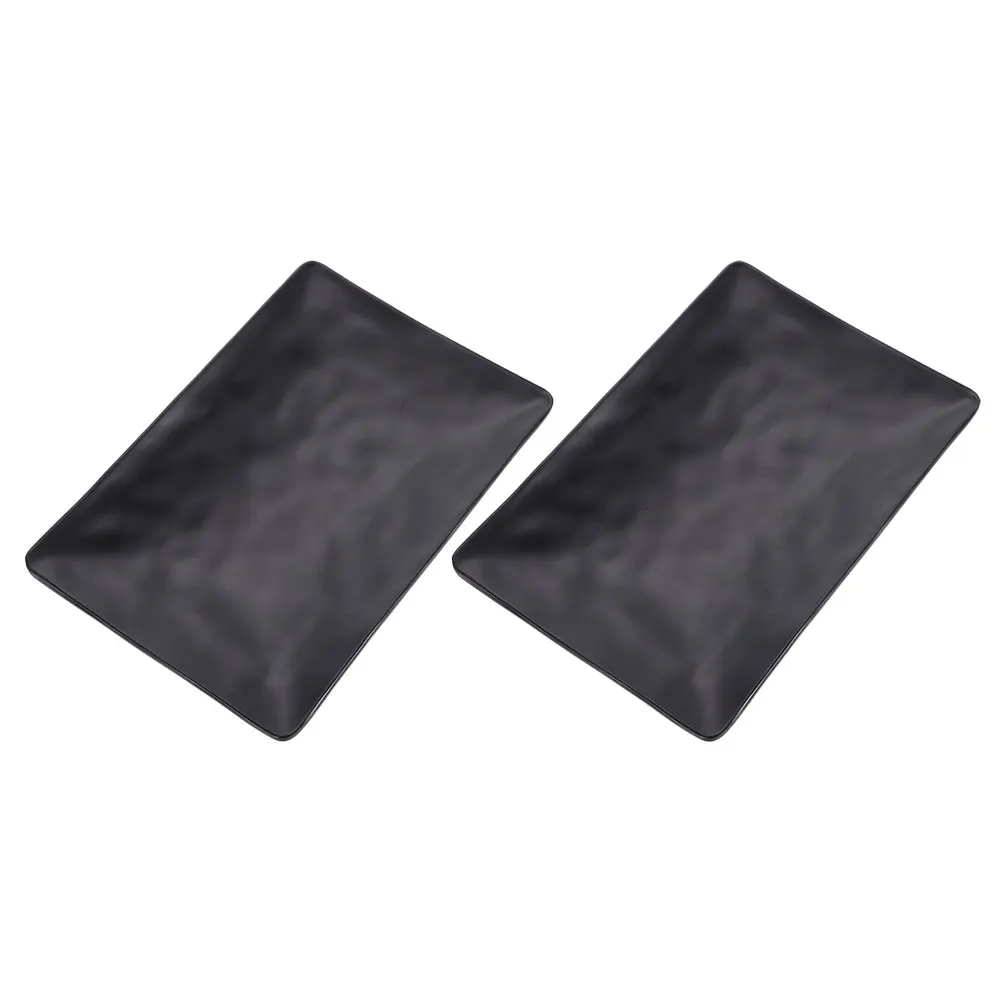 

2 Pcs Melamine Tray Sushi Plates Decorative Serving Dish Display Platter Lightweight Safe Material Storage Kebab Sashimi Snack