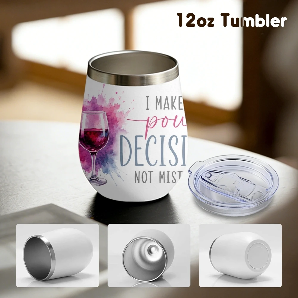 Colorful highball glasses Vacuum Flasks 12oz Insulated Wine Tumbler Vacuum Coffee Mug Egg Shape Thermos Cup