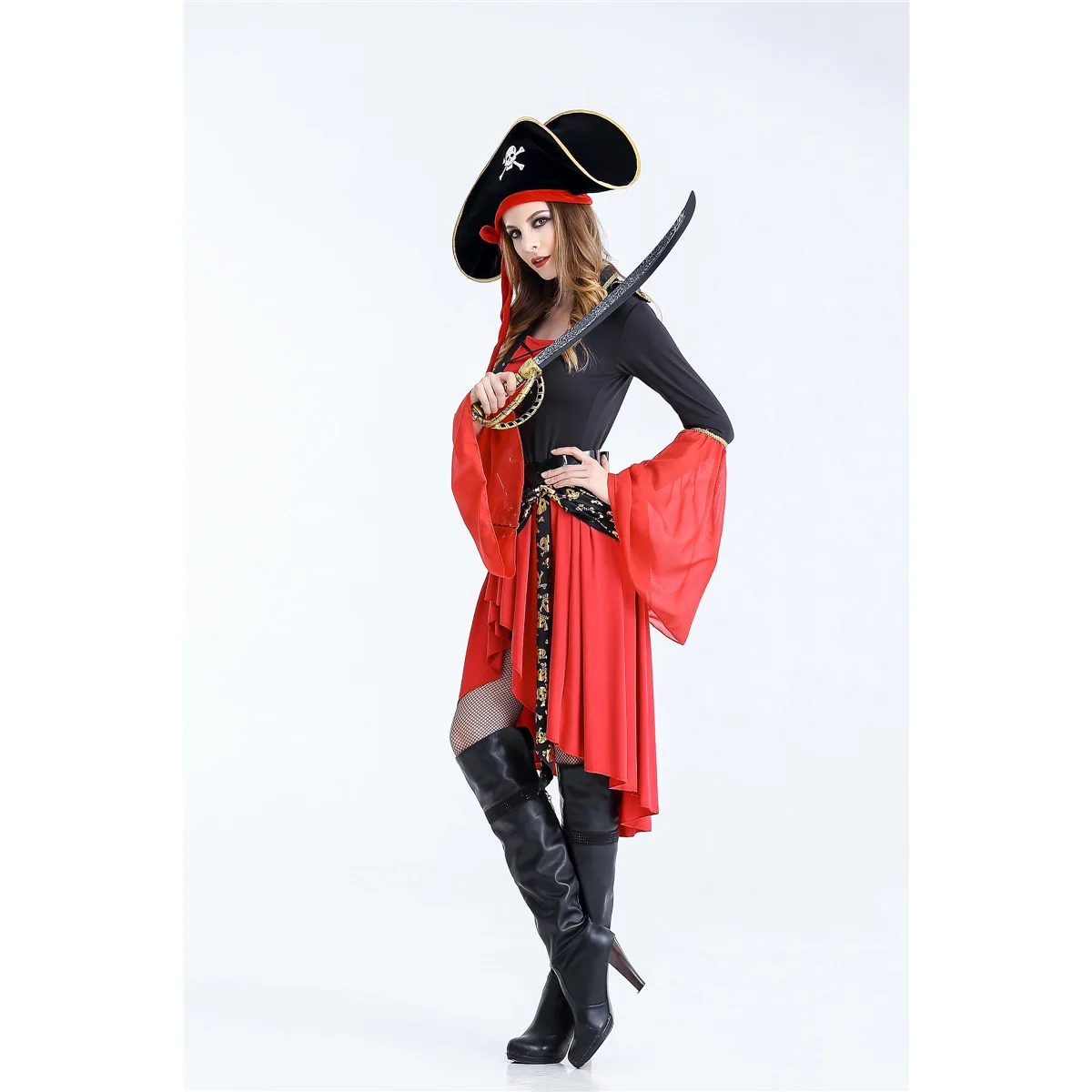 Neues Spiel orm Damen Piratenkostüm Halloween Par Role-Plang Traditionelles chinesisches Kostüm Bühnenaufführung Damenbekleidung