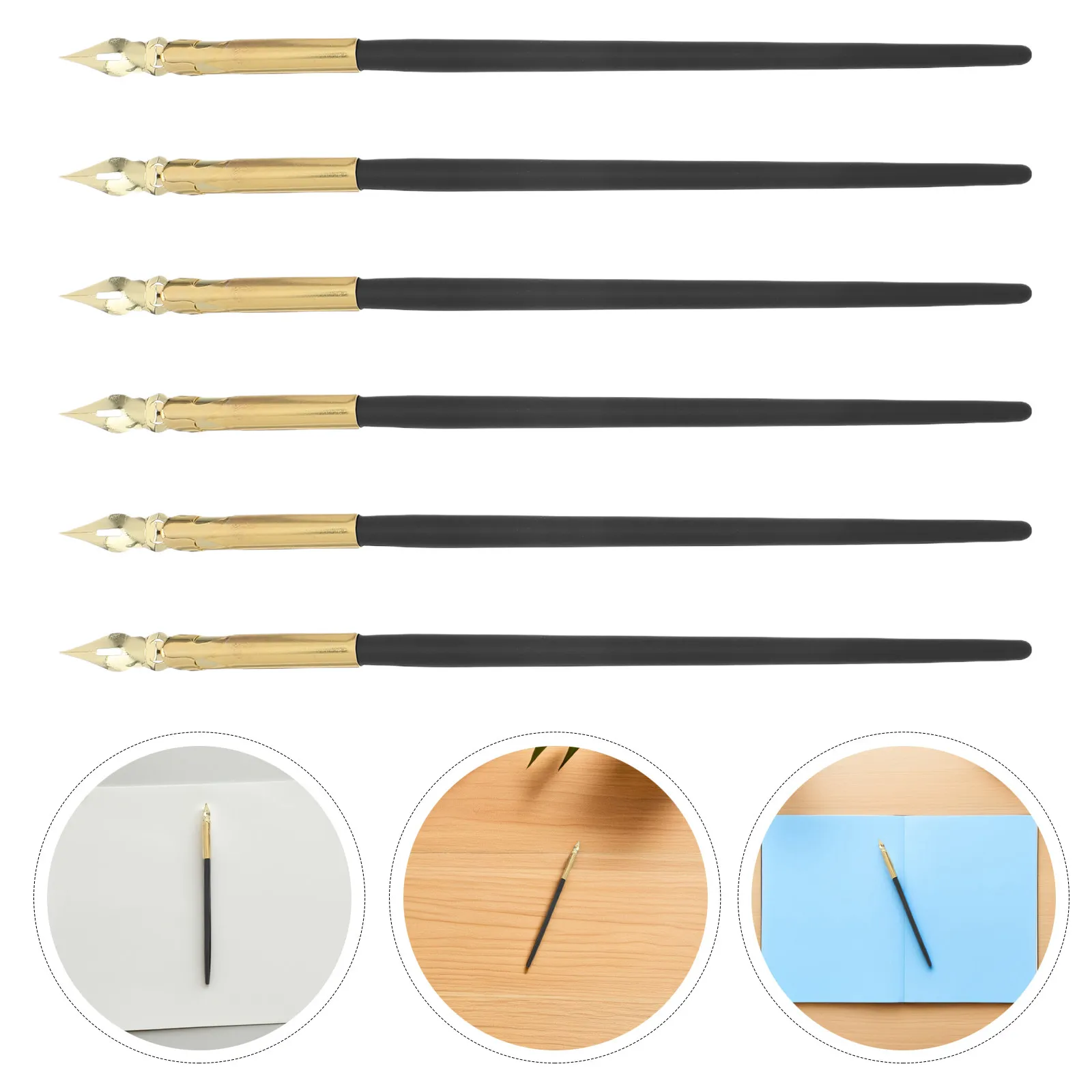 

6Pcs Artistic Dip Pens for Men Women Metal Calligraphy Writing Tools Elegant Grip Fluid Line Drawing Pens for Comic Sketch Manga