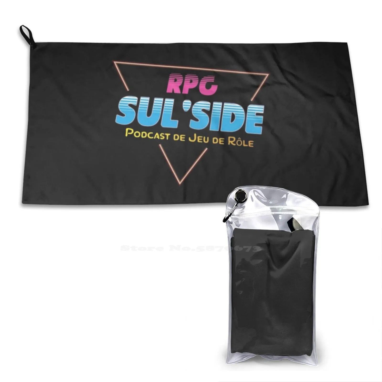 Logo Rpg Sulside Gym Outdoor Sports Fitness Towel Bath Washcloth Logo Rpgsulside Metagame Dnd Jdr Roleplay Podcast Jeuderoles