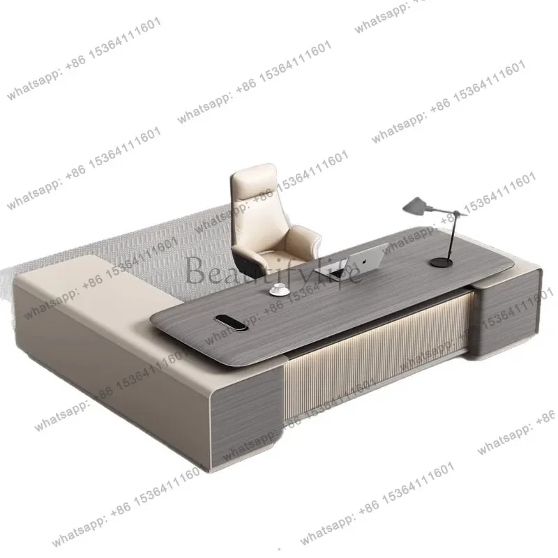 

D36Blister boss table combination simple modern light luxury high-end office chairperson president platform