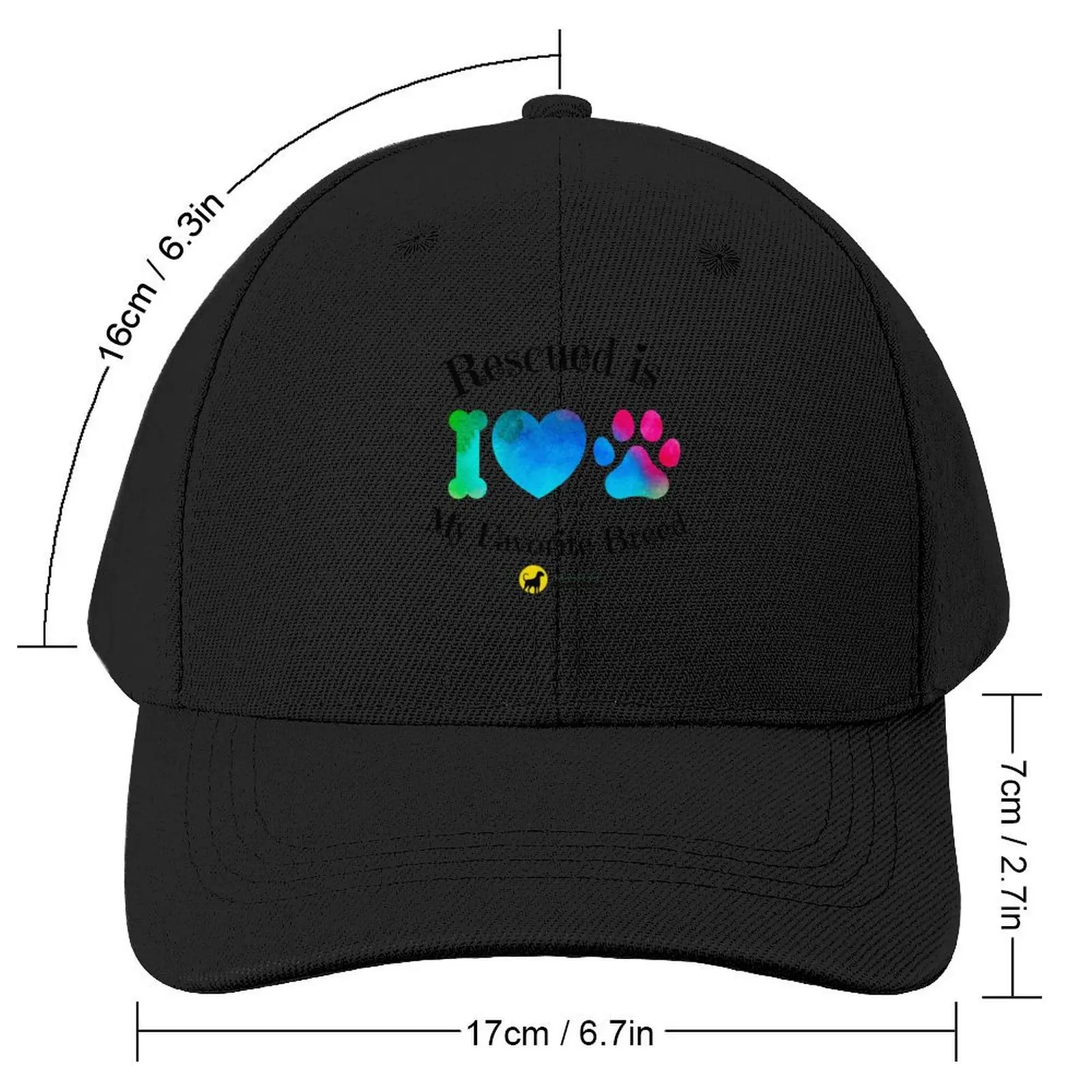 Rescued is My Favorite Breed Baseball Cap Trucker Cap Golf Wear funny hat Golf For Women 2024 Men's