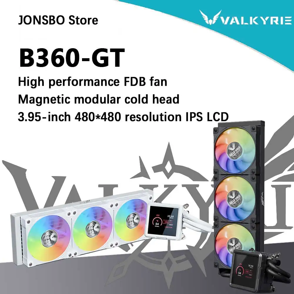 

VALKYRIE B360-GT Универсальный процессор ARGB 360 мм, жидкостный охладитель, разрешение 3,95 дюйма, разрешение 480*480, IPS ЖК-дисплей, поддержка LGA 1851/1700 AMD AM5/AM4