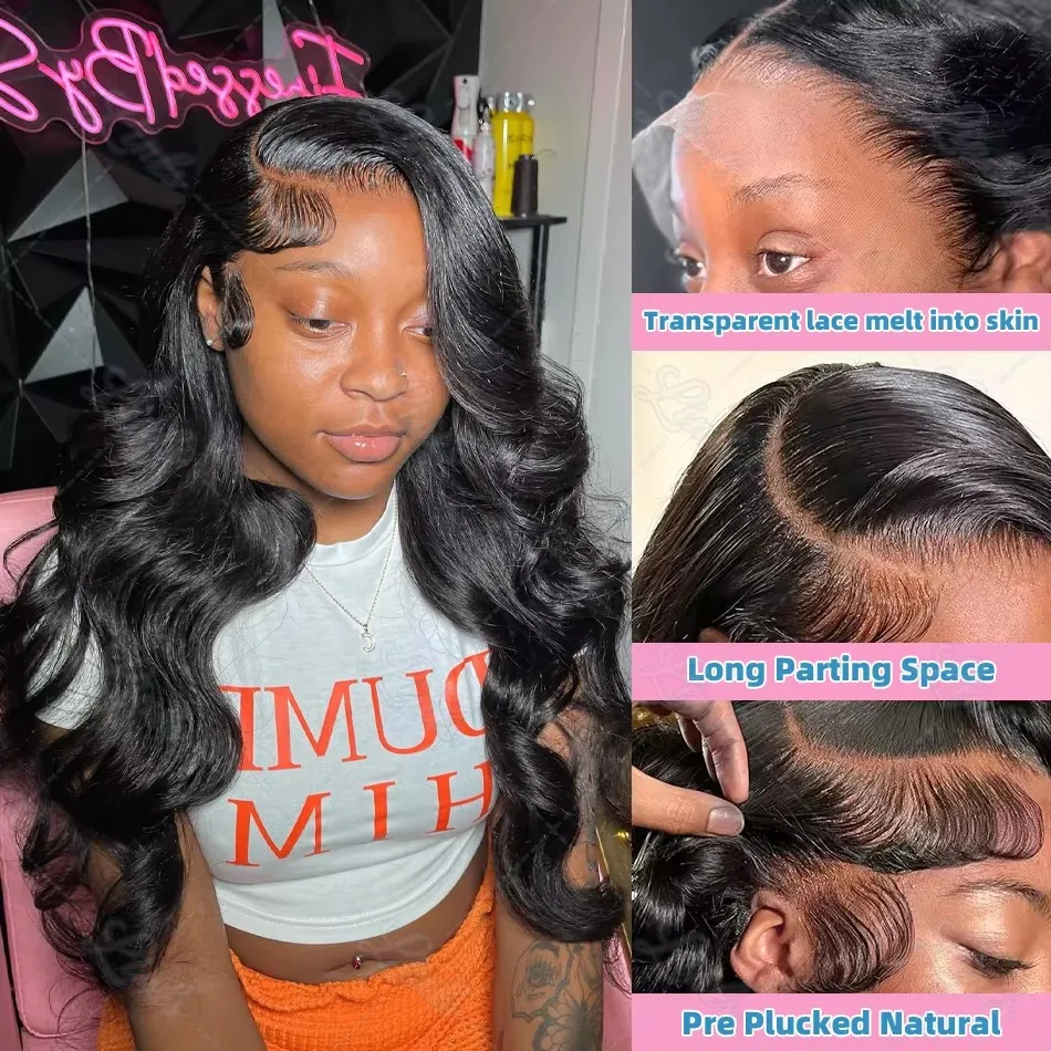 13x4 13x6 HD ลูกไม้ด้านหน้าผมมนุษย์ Wigs ความหนาแน่น 250 30 40 นิ้ว Body Wave สําหรับผู้หญิง 5x5 ลูกไม้ด้านหน้า Pre Plucked Human Hair