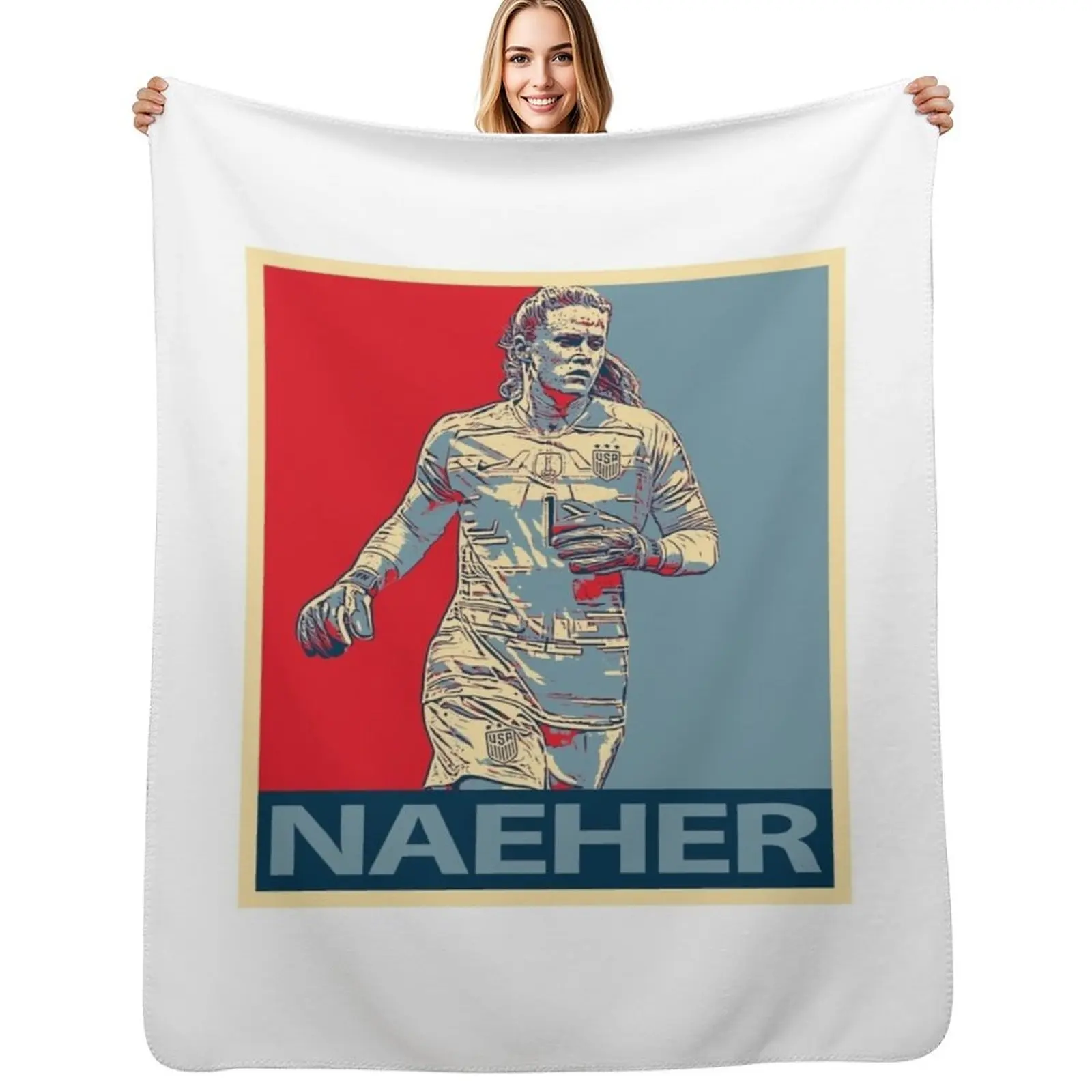 Alyssa Naeher Throw Blanket Warm Plush Fuzzy Blanket for Living Room