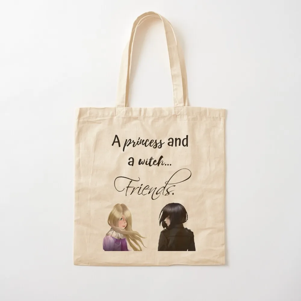 

a princess and a witch... friends. Tote Bag custom tote Shopping bags woman canvas