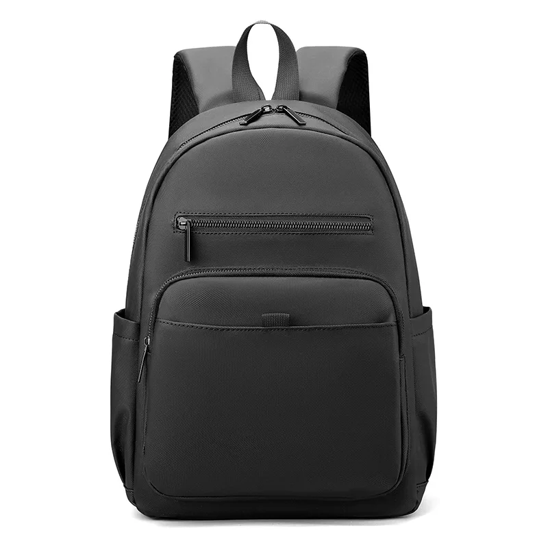 Mochila multiusos de gran capacidad para hombre, morral de Color sólido con cremallera, Unisex, diseño de moda, negocios, informal, personalidad, viajes, combina con todo