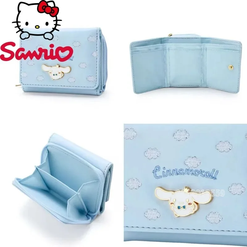  Cinnamon Roll New Mini Folding Wallet Luxury Brand Fashion Trend Women's Mini Wallet Cartoon Cute 3D Women's Zero Wallet