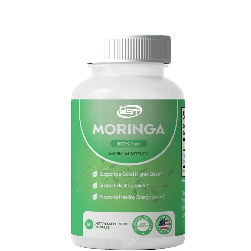 Moringa powder capsules - support energy, skin health, intestinal health+- contain essential vitamins and amino acids