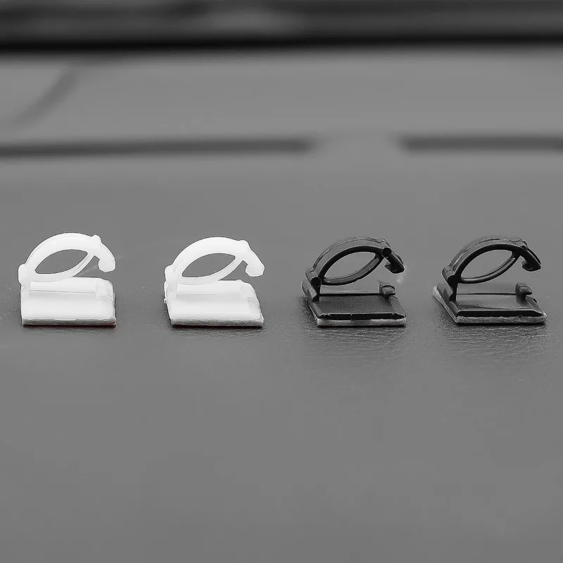 10/20/40Pcs Self Adhesive Cable Clips Wire Holder Clamps Driving Data Cable Organizer Wire Management Wrap Cable Clamp Bracke