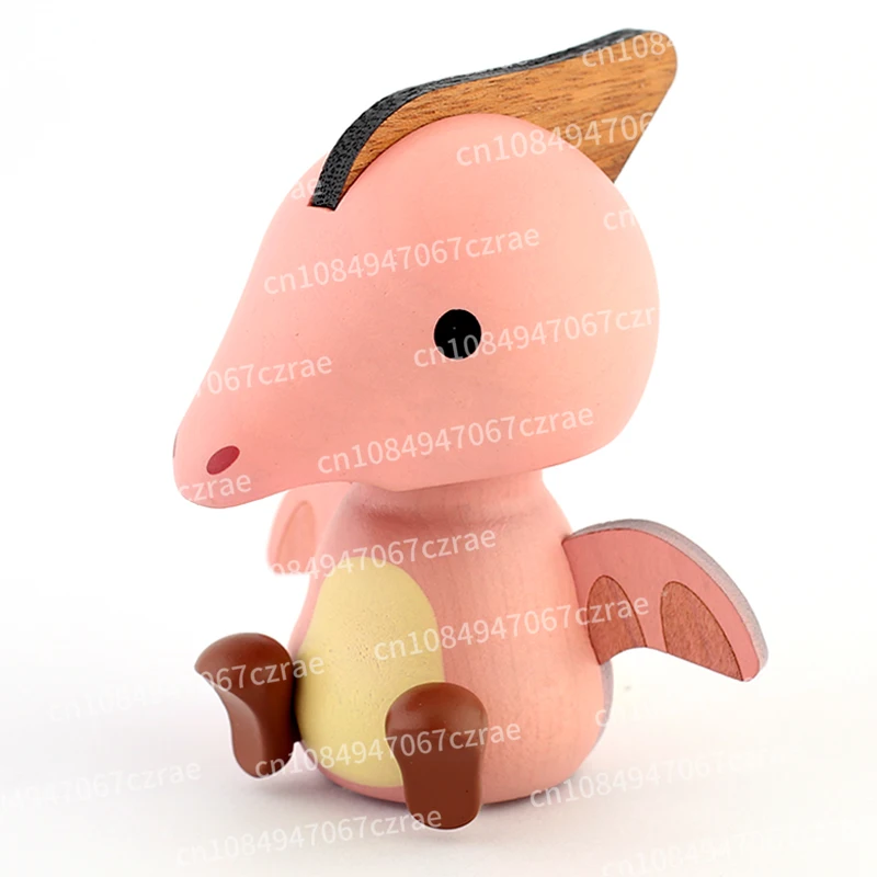 Car shaking head ornament, car interior, wooden spring dinosaur doll