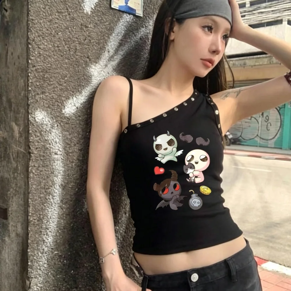 the Binding of Isaac crop top female harajuku cutecore japanese summer vintage shirt funny korean fashion gothic anime graphic