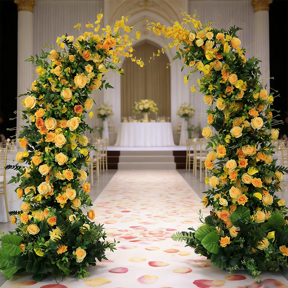 

Искусственная цветочная арка-композиция в виде шара (желто-зеленые розы) для оформления свадебной сцены, мероприятий, витрин магазинов