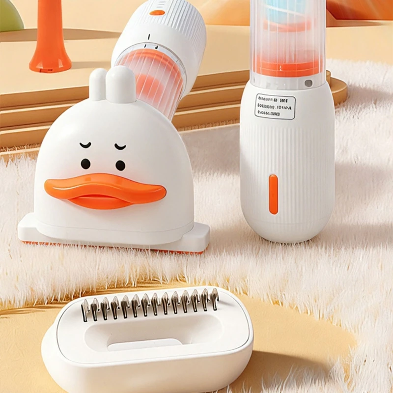 Battery Operated Pet Comb Deshedding Tool Compacts 4 in 1 Pet Grooming Brush