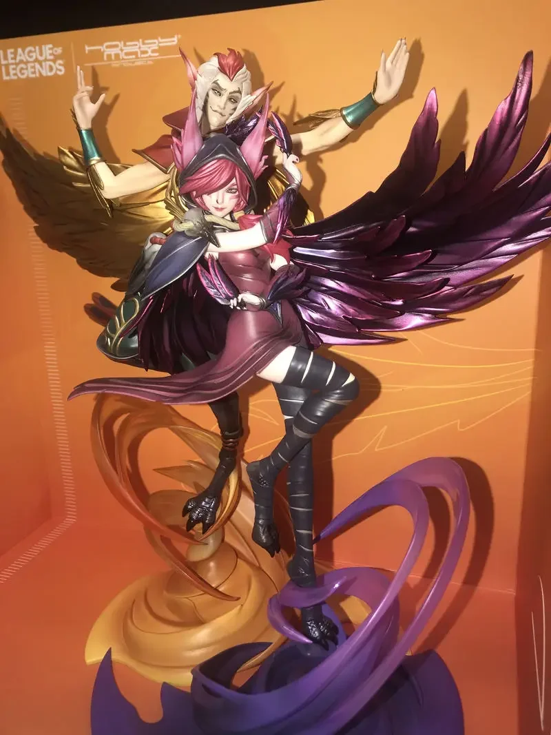 League Of Legends Lol Hobbymax Co Branded 1/7 Phantom Feather Rakan&reverse Feather Xayah Collection Model Sculpture Gift