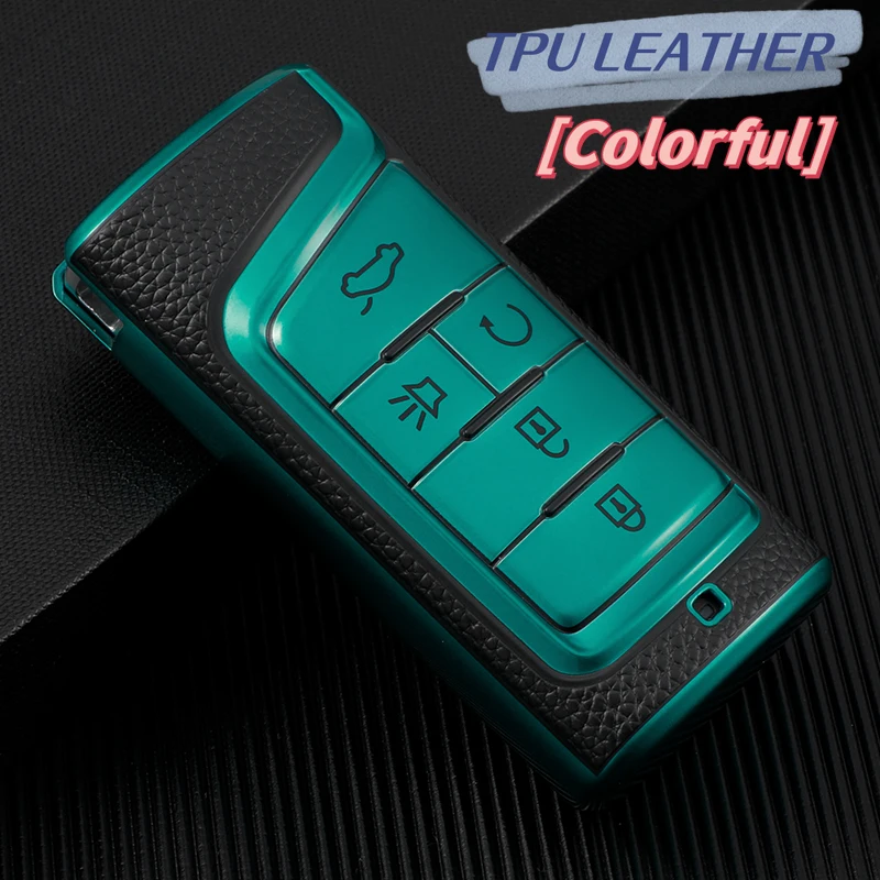 TPU Leather 5 Buttons Car Key Case Cover For GAC Trumpchi GS4 GM8 GA3 GA6 SGS7 GA4 GS5 GS3 Legend GS8 Remote Fob Key Accessories