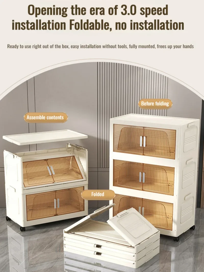 Multifunctional foldable storage cabinet Children's closet Large capacity Space Closet Organizer