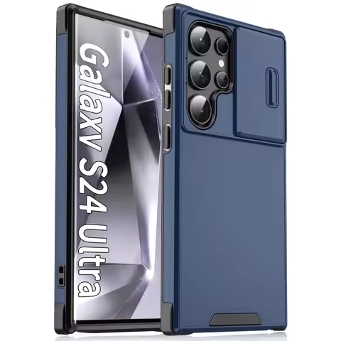 Slide Camera Lens Protection Case For Samsung S25 Ultra S24 S23 FE S22 S21 Note 20 Plus A56 A36 A16 A55 A35 A15 Shockproof Cover