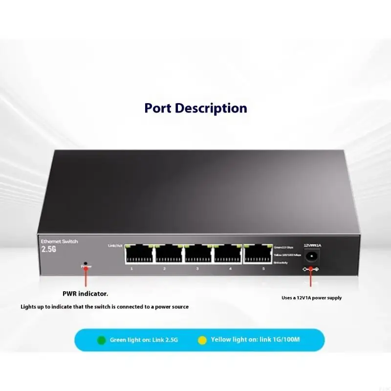 

2.5G 2.5G сетевой коммутатор Ethernet Splitter с 5/8 портами 10G Uplinks для серверов камер ПК F19C