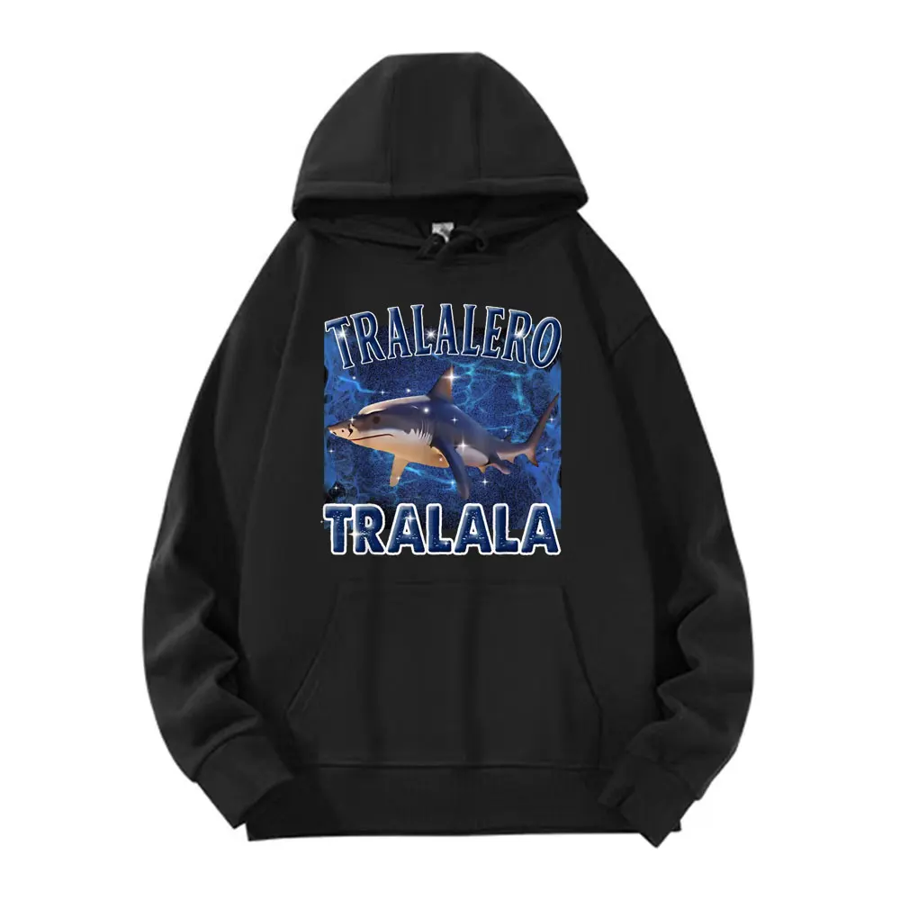 

Tralalero Tralala Funny Running Shark Meme Hoodies Gift Men Women Fashion Hip Hop Oversized Sweatshirts Fleece Cozy Humor Hoodie