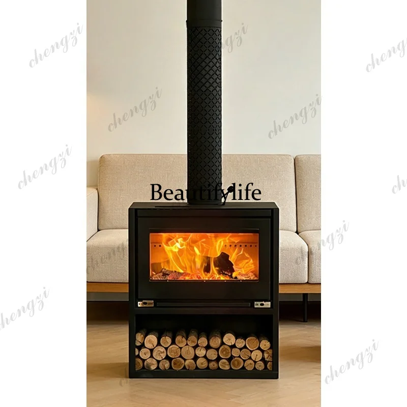 

Real fire fireplace wood fire heating stove B & B villa decoration winter home indoor wood burning stove