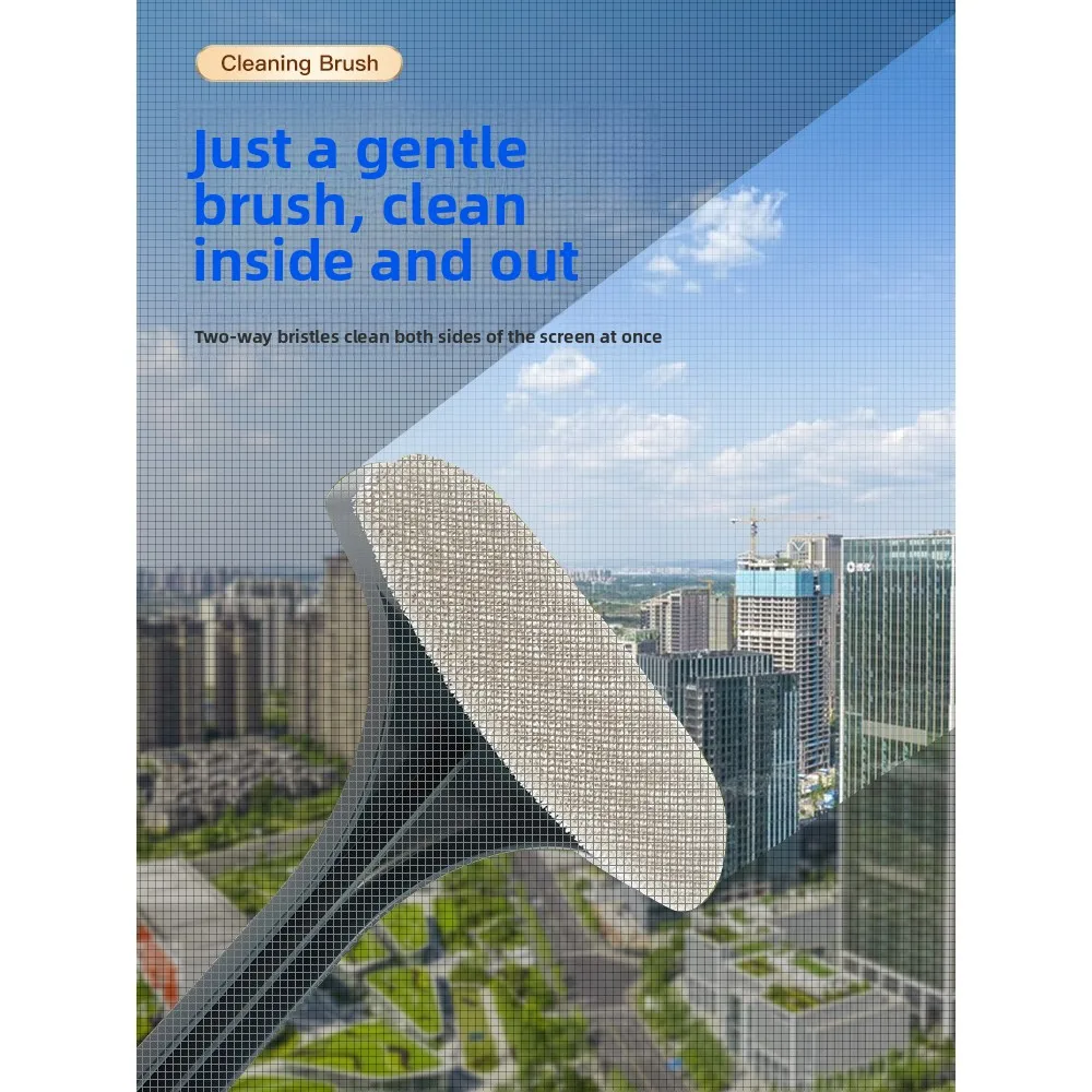 

Multi-Functional Window Screen Cleaning Brush Home Use Universal Scrubber Dustpan And Broom Set Plastic Material 16cm Long