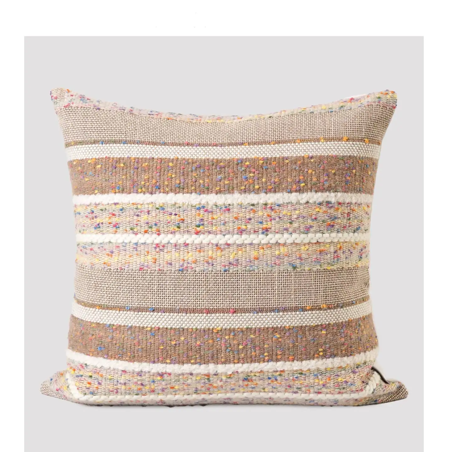 Bohemian Pillow Cover Blue Pink Stripe Textured Cushion Cover Luxury Decorative Sofa Bedroom Pillowcase