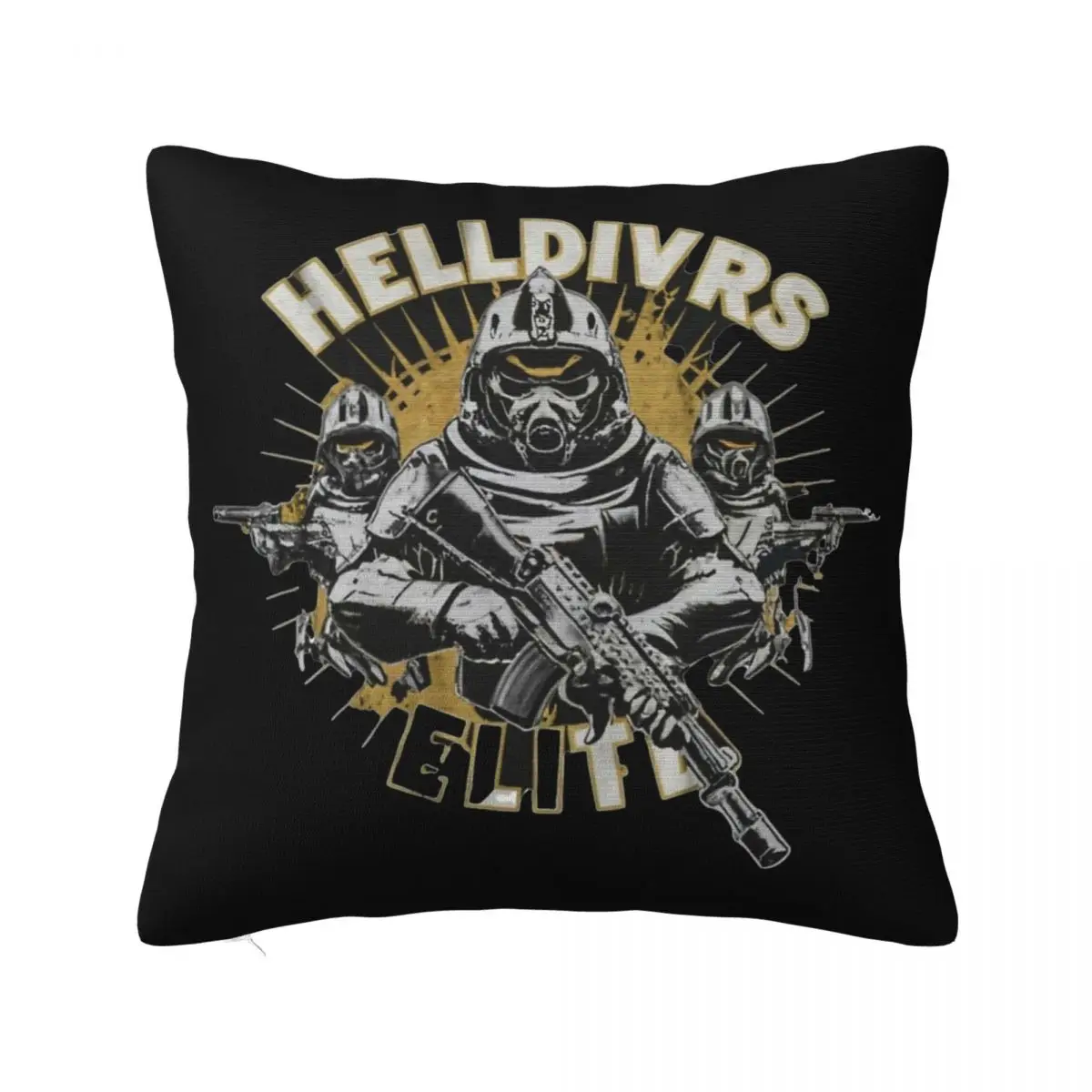 Helldivers Square Pillowcases Polyester Seat Shooting Game Cushion Case Cool Decor Pillowcase 40*40