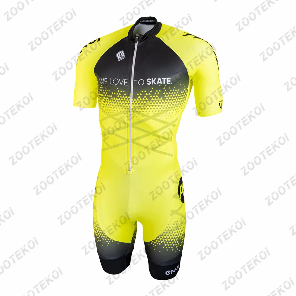 Powerslide Short Sleeve MTB Bike Outfit Jumpsuit Kids Comfortable Skating Clothing Summer Children's Racing Speed Skating Suit