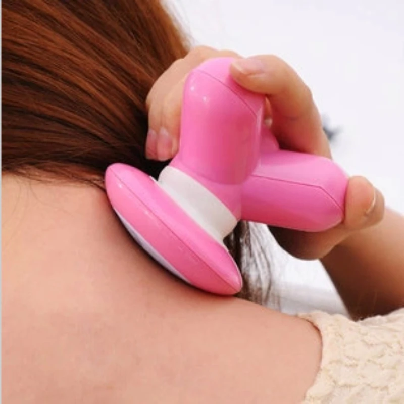 Portable Mini Electric Handled Wave Vibrating Massager USB Battery Full Body Massage Neck Waist Back Shoulder Relaxation