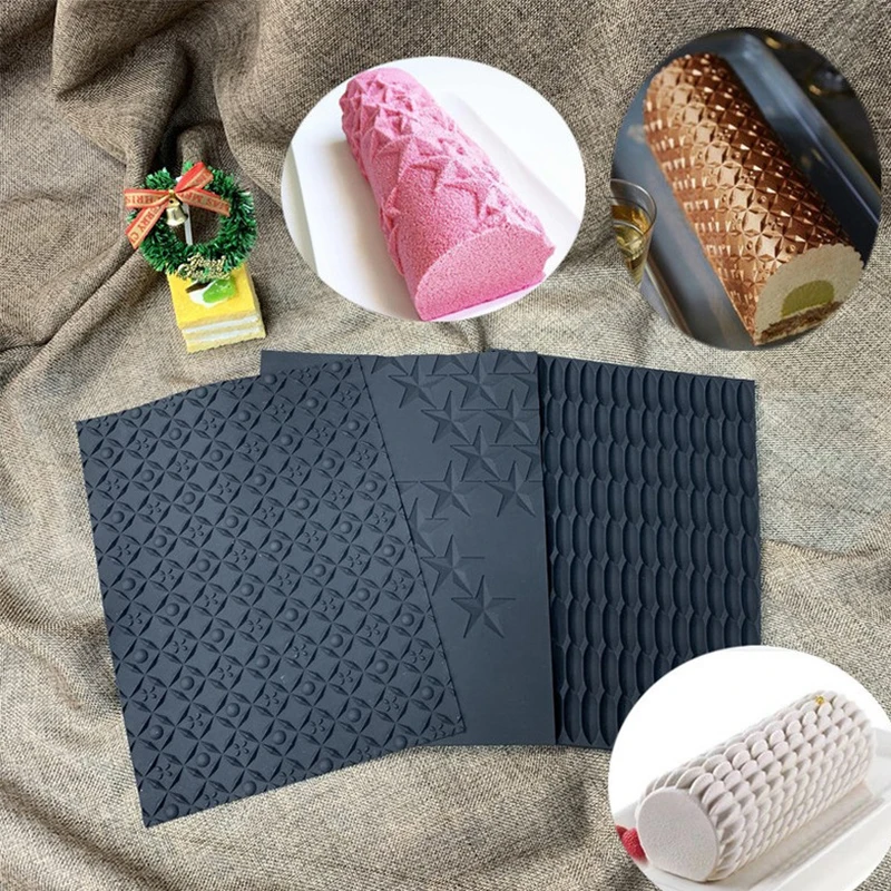 

Christmas Yule Log Silicone Molds For Baking Fondant Mousse Dessert Soft Chocolate Pastry Decorations Tool Kitchens Accessories