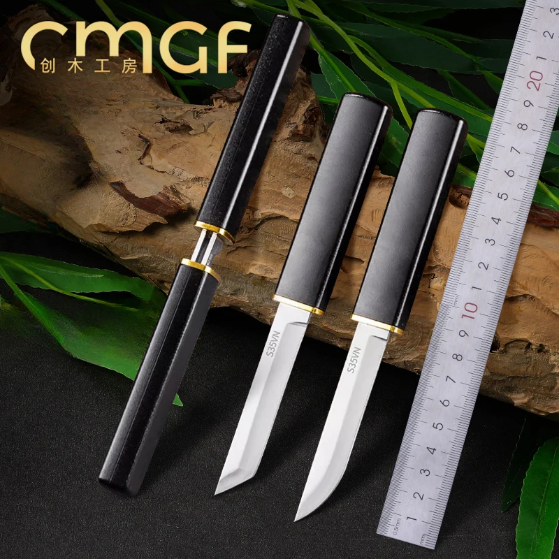 Stainless Steel Knife Portable High Hardness Knife, Dragon and Phoenix Double Knife Mandarin Duck Son Mother Knife T