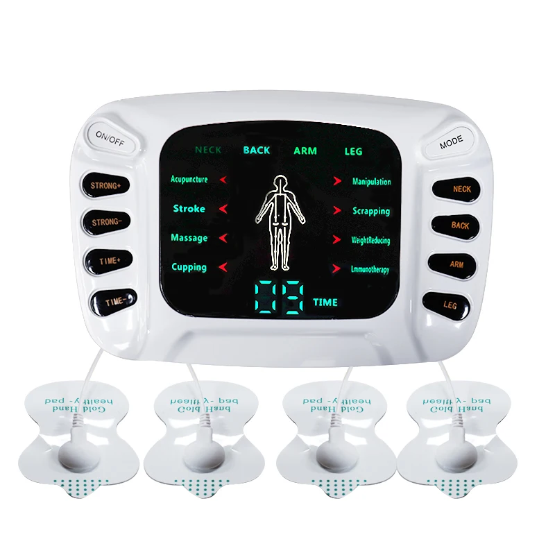 Professional TENS Pulse Muscle Stimulator Dual Channel 8-mode Home Full Body Massager EMS Multifunctional Pain Treatment Machine