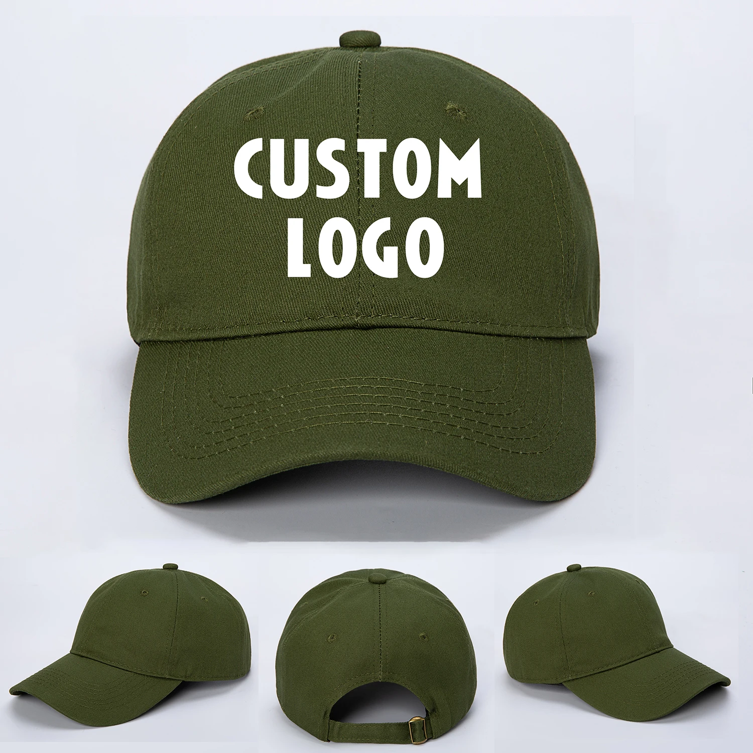 High Quality Cotton Cap Custom 6-panel Soft Top Baseball Unisex Adult Casual Peaked Caps Solid Vintage Hat with Metal Button