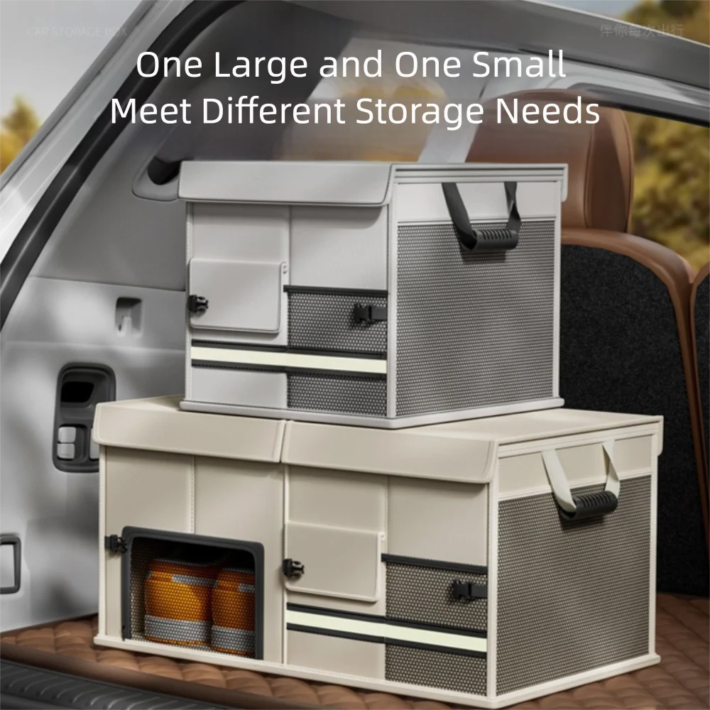 

High Quality 60L Car Trunk Organizer Foldable Large Capacity Car Storage Box Waterproof Car Trunk Storage Camping Travel