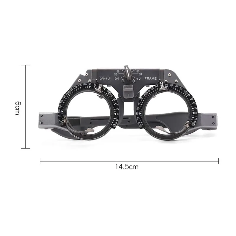 Titanium Alloy Test Frame - Advanced Optometry Tools - Adjustable PD (54-70mm) and shaft ratio (360° rotation)