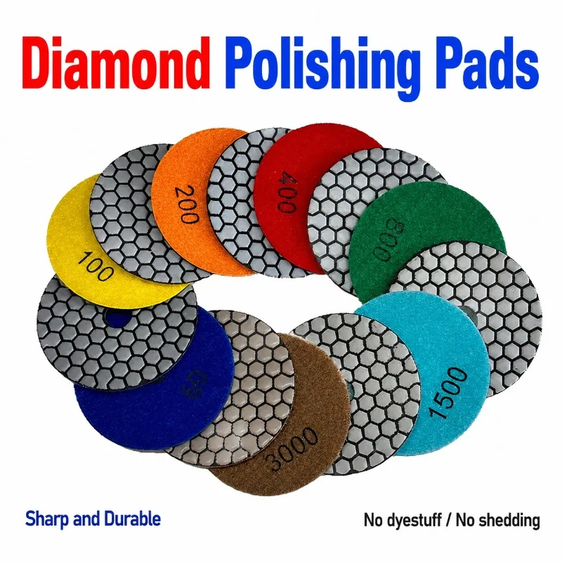 4‑Inch Diamond Flexible Polishing Pad Soft Abrasive Disc Specially for Marble Granite and Quartz Stone Practical Grinding