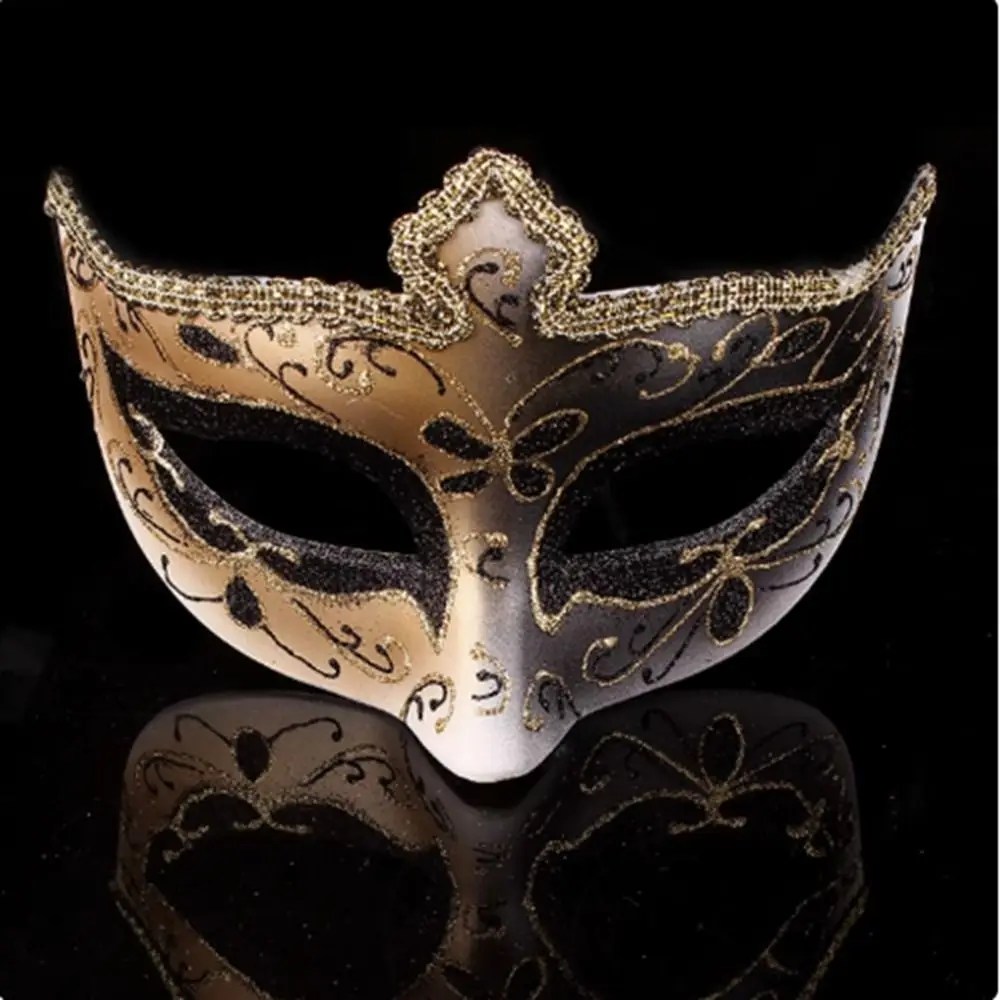 Party Cosplay Requisiten Halloween Masken Halbe Gesichtsmaske Maskerade Cosplay Maske Glitzermaske Die Phantom Dancer Maske Kunststoff