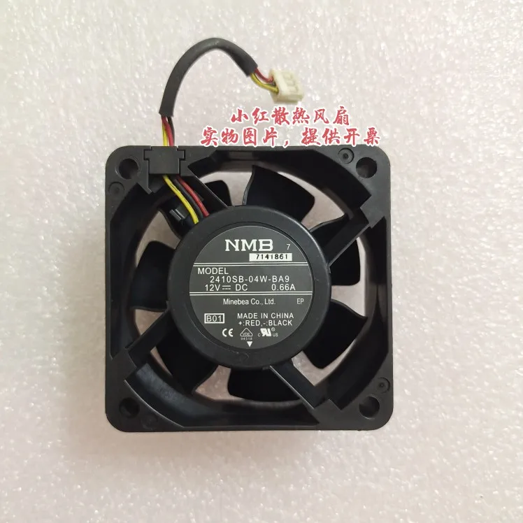 

NMB 2410SB-04W-BA9 DC 12V 0.66A 60x60x25mm 3-Wire Server Cooling Fan